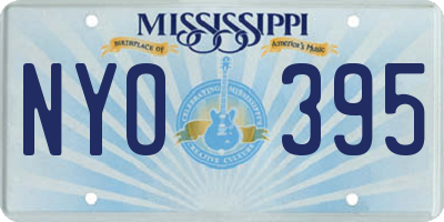 MS license plate NYO395