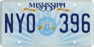 MS license plate NYO396