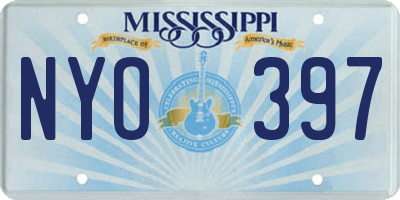 MS license plate NYO397