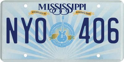 MS license plate NYO406