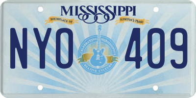 MS license plate NYO409