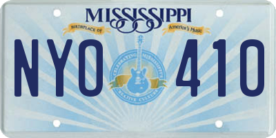 MS license plate NYO410