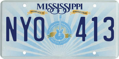 MS license plate NYO413