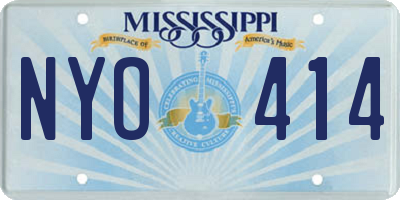 MS license plate NYO414