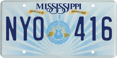 MS license plate NYO416