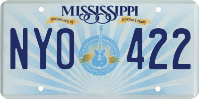 MS license plate NYO422