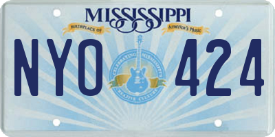 MS license plate NYO424