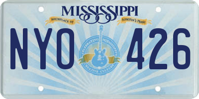 MS license plate NYO426