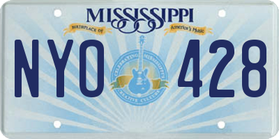 MS license plate NYO428