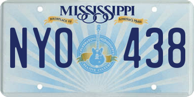 MS license plate NYO438