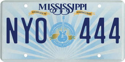MS license plate NYO444