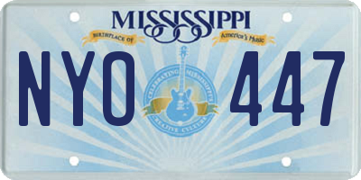 MS license plate NYO447