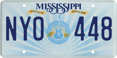 MS license plate NYO448