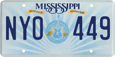 MS license plate NYO449
