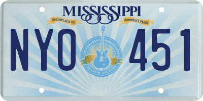 MS license plate NYO451