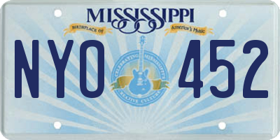 MS license plate NYO452