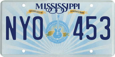 MS license plate NYO453