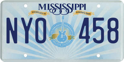 MS license plate NYO458