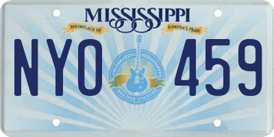 MS license plate NYO459