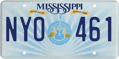 MS license plate NYO461