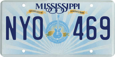 MS license plate NYO469