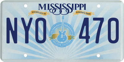 MS license plate NYO470