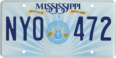 MS license plate NYO472