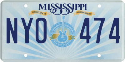 MS license plate NYO474