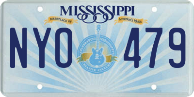 MS license plate NYO479