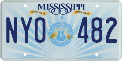 MS license plate NYO482