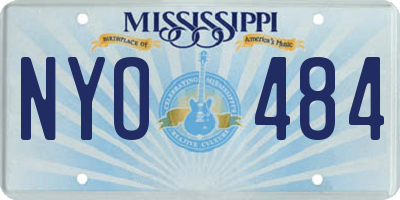 MS license plate NYO484