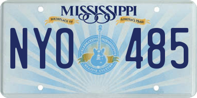 MS license plate NYO485