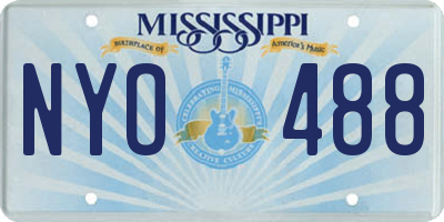 MS license plate NYO488