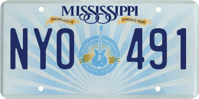 MS license plate NYO491