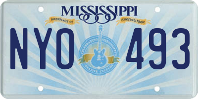 MS license plate NYO493