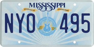 MS license plate NYO495