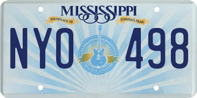 MS license plate NYO498