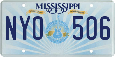 MS license plate NYO506