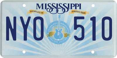 MS license plate NYO510