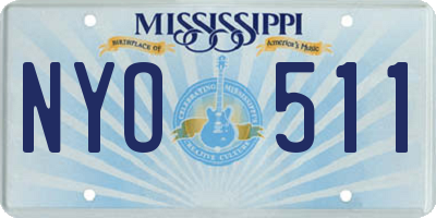 MS license plate NYO511