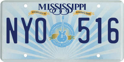 MS license plate NYO516