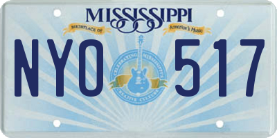 MS license plate NYO517