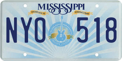 MS license plate NYO518