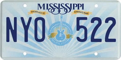 MS license plate NYO522