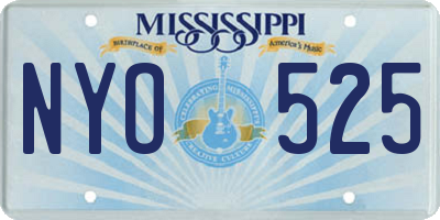 MS license plate NYO525