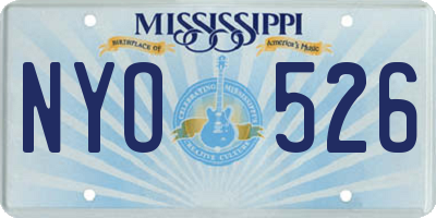 MS license plate NYO526