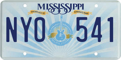 MS license plate NYO541