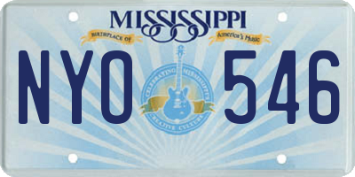 MS license plate NYO546