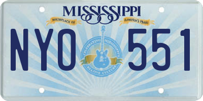 MS license plate NYO551
