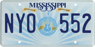 MS license plate NYO552